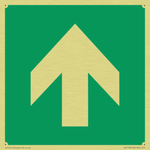 E907 Safe condition: Up / forwards arrow (90 deg supplimentary)